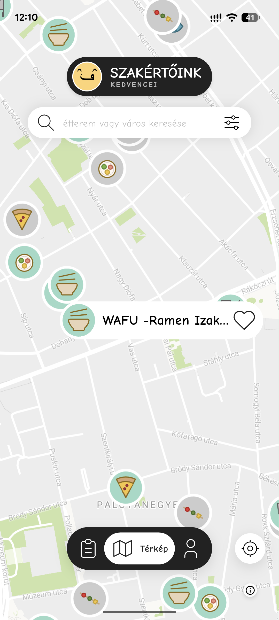 ittszabad térkép nézet